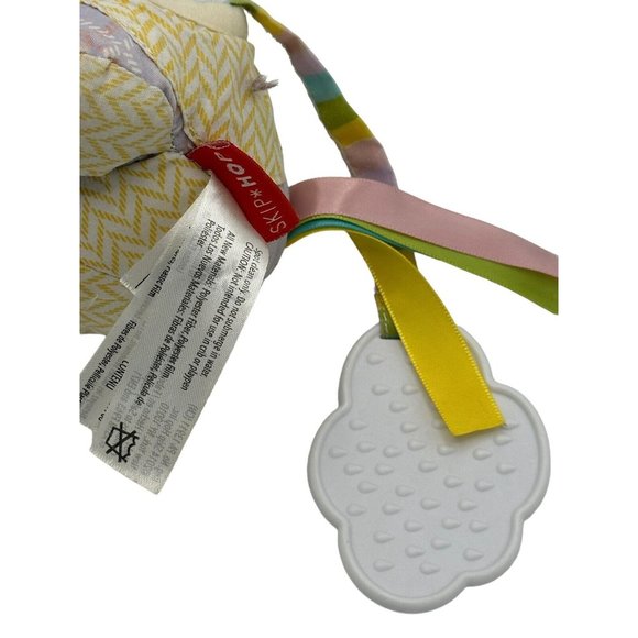 Skip Hop Bandana Buddies Baby Plush Unicorn Purple Rattle Activity Teething Toy - Picture 6 of 8